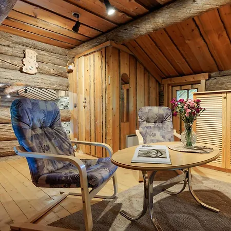 Pukelo Arctic With Wifi Sauna 4 Poster Bed Fireplace * Salla